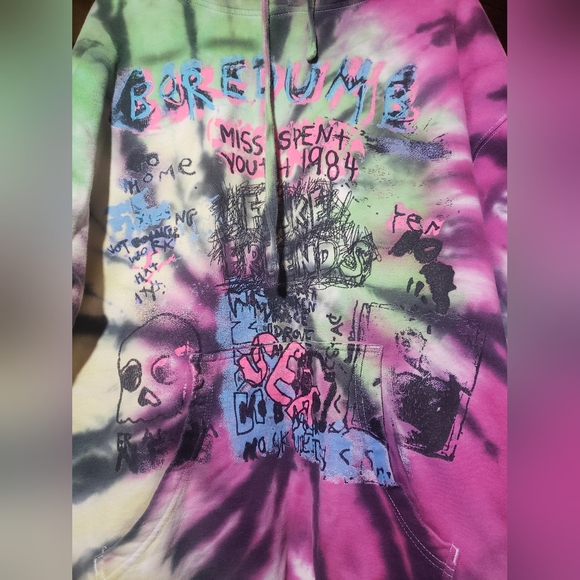 The Originals Pull Over Hoodie in Pink Tie-dye Combo by Fashion Nova - Picture 3 of 3